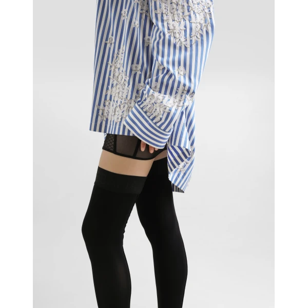 Dolce & Gabbana Cotton shirt with flowers and lace embroidery, view 5