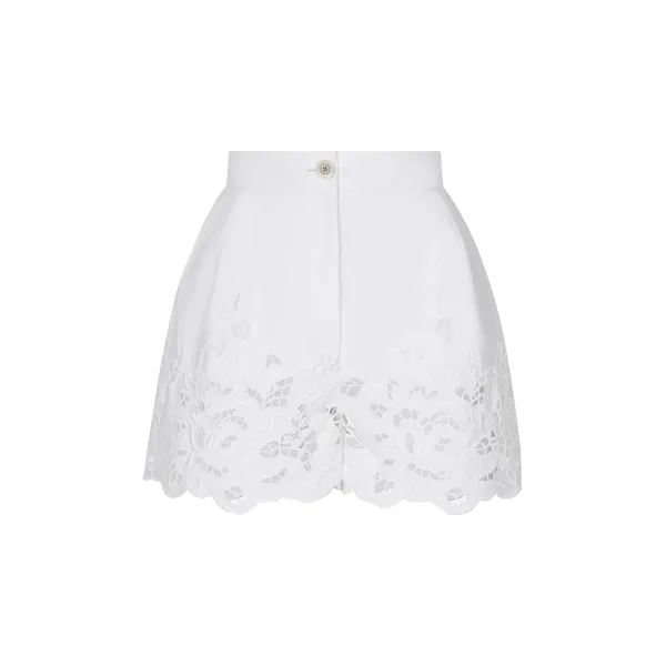 Cotton shorts with cut-out detailing