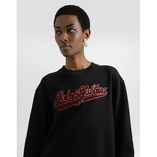 Dolce & Gabbana Cotton sweatshirt with patch Top, view 2