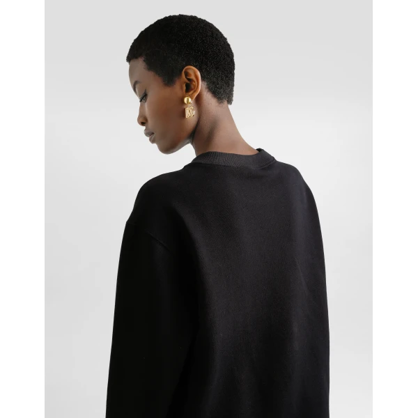 Dolce & Gabbana Cotton sweatshirt with patch Top, view 3