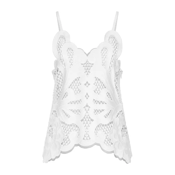 Cotton top with cut-out detailing