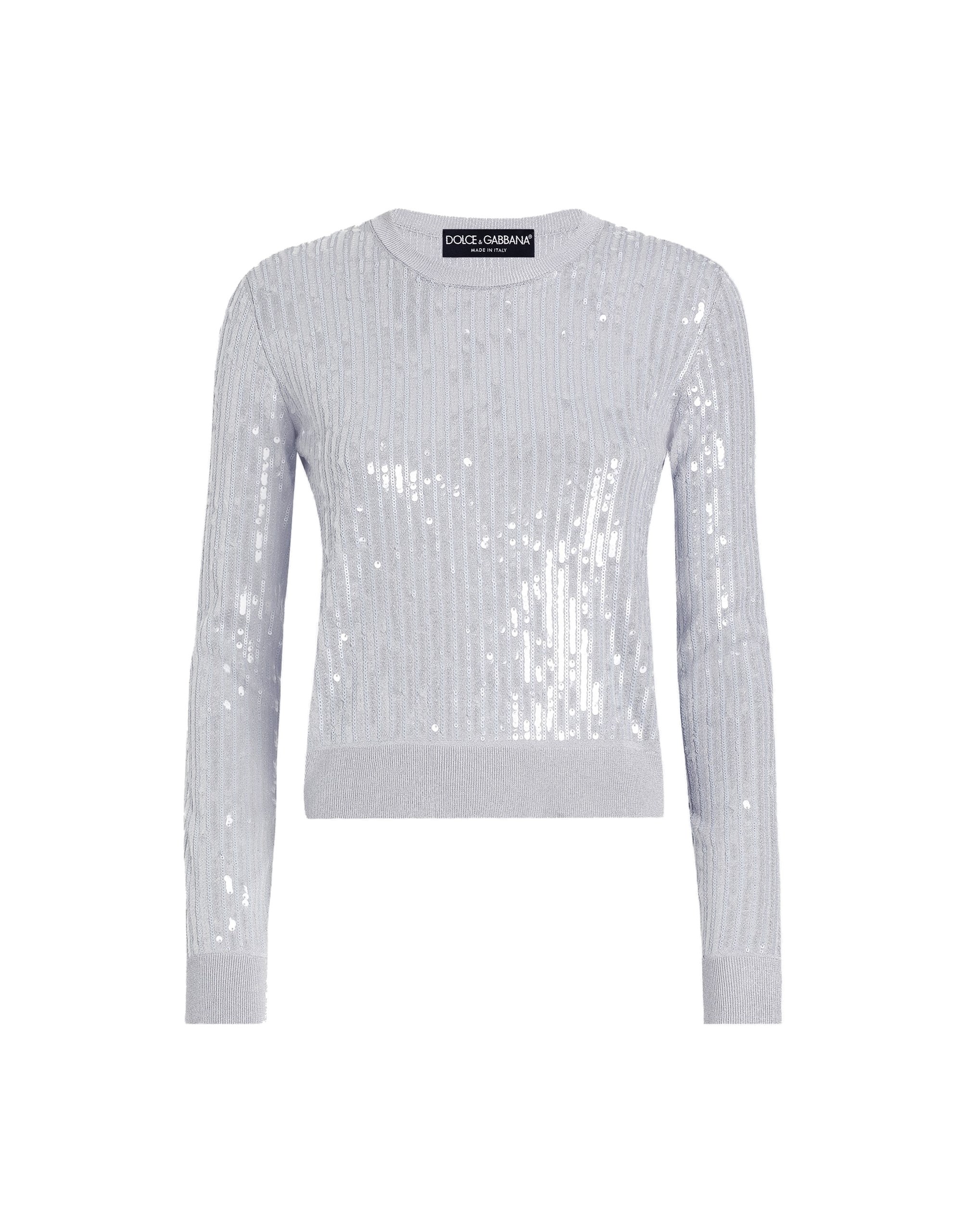 Dolce & Gabbana Crew-neck sweater with sequin embellishment