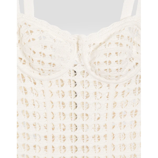 Dolce & Gabbana Crochet bustier dress, view 3