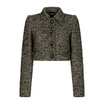 Dolce & Gabbana Cropped speckled tweed jacket