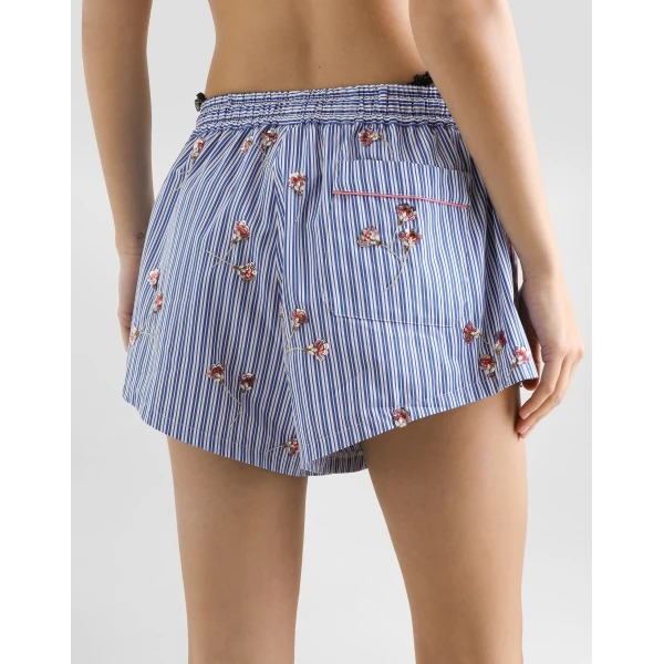 Dolce & Gabbana Crystal flower-print cotton shorts, view 6