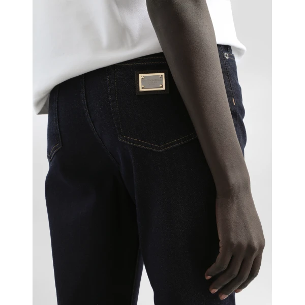 Dolce & Gabbana Deep blue stretch denim Grace jeans, view 4