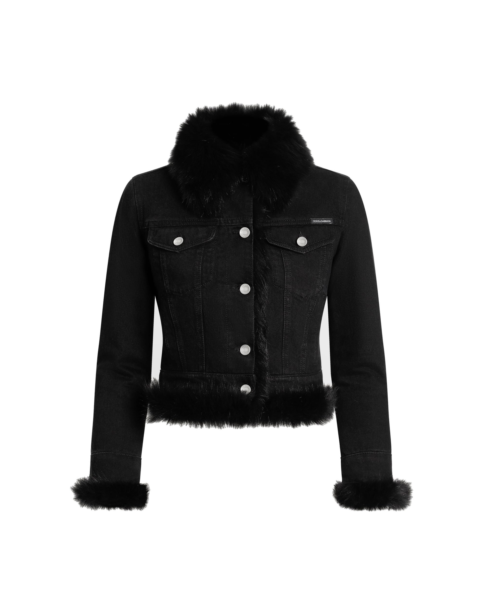 Dolce & Gabbana Denim jacket lined with fur