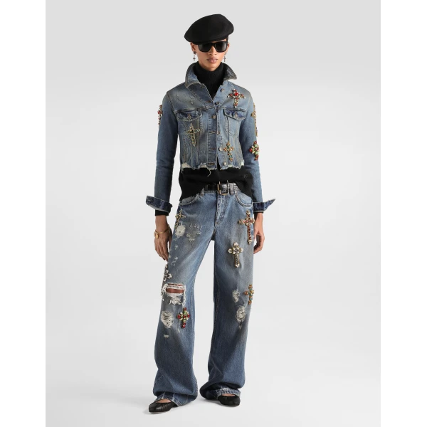 Dolce & Gabbana Denim jacket with embroidery, view 2