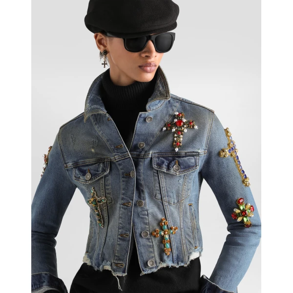 Dolce & Gabbana Denim jacket with embroidery, view 4