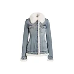 Dolce & Gabbana Denim jacket with fur effect details