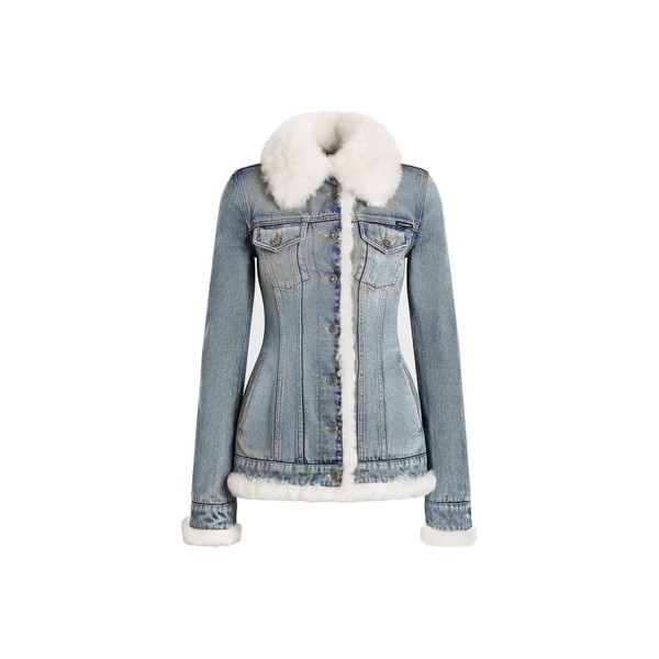 Dolce & Gabbana Denim jacket with fur effect details