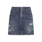 Dolce & Gabbana Denim mini skirt with rips