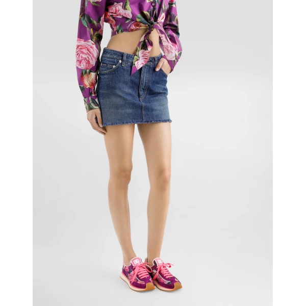 Dolce & Gabbana Denim miniskirt Skirt, view 4
