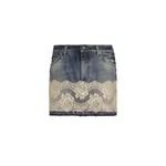 Dolce & Gabbana Denim skirt with lace
