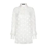 Dolce & Gabbana Dévoré silk shirt with DG logo