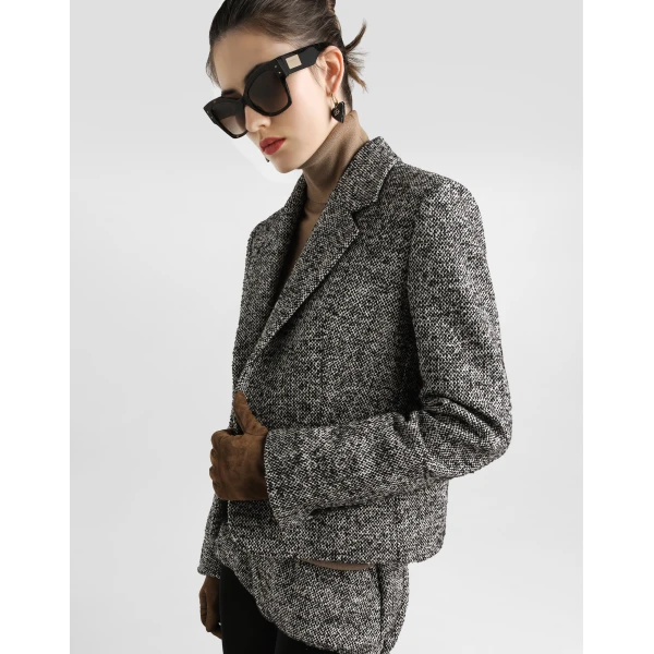 Dolce & Gabbana Dotted wool blend jacket, view 4