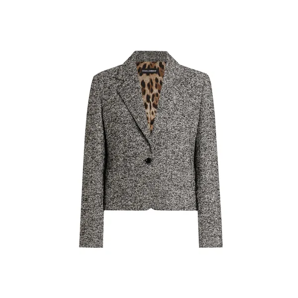 Dolce & Gabbana Dotted wool blend jacket