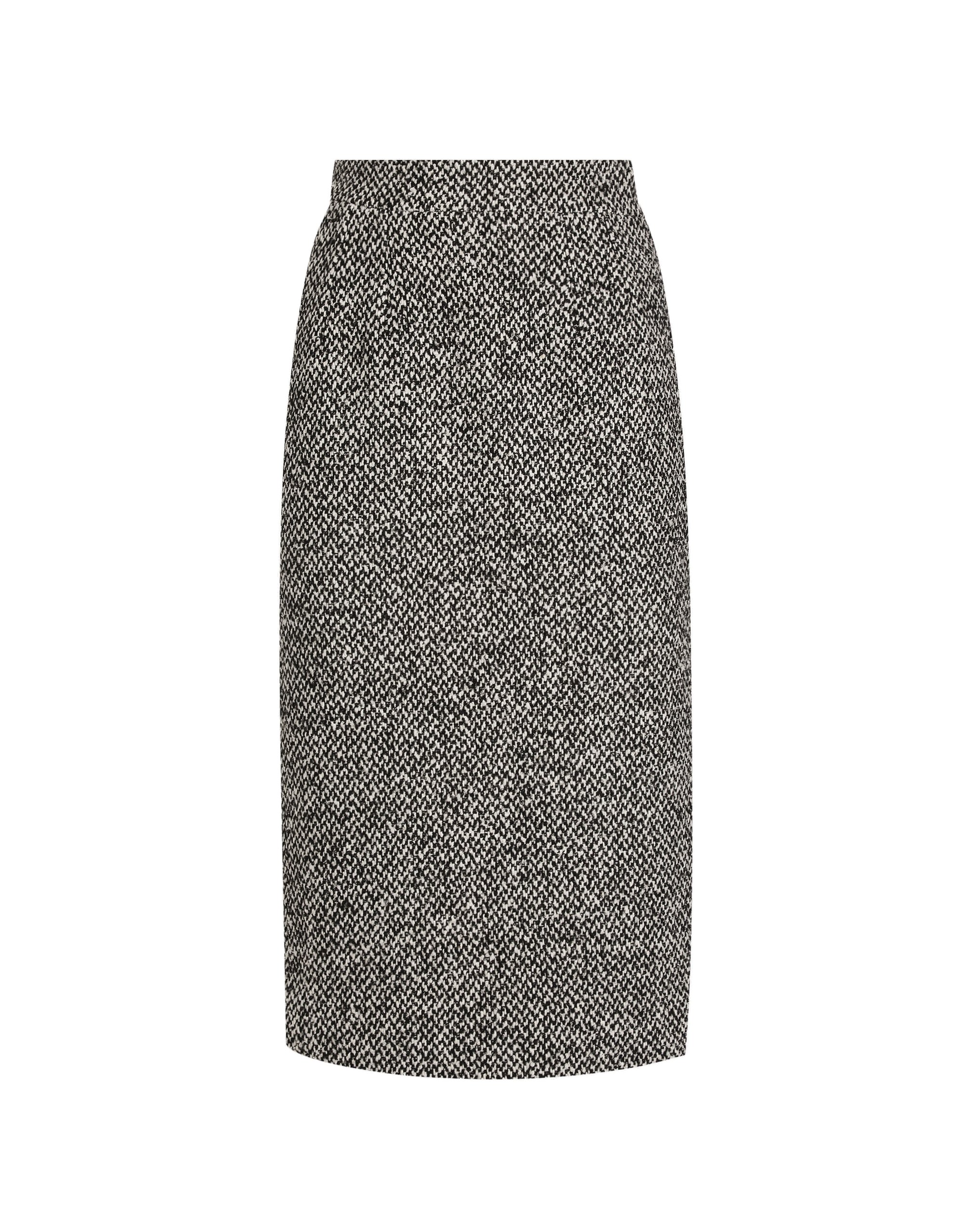 Dolce & Gabbana Dotted wool blend sheath skirt