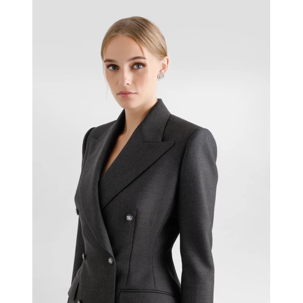 Dolce & Gabbana Double-breasted Dolce jacket with DG-branded buttons, view 4