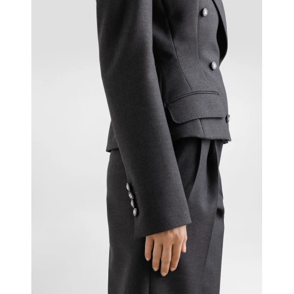 Dolce & Gabbana Double-breasted Dolce jacket with DG-branded buttons, view 5
