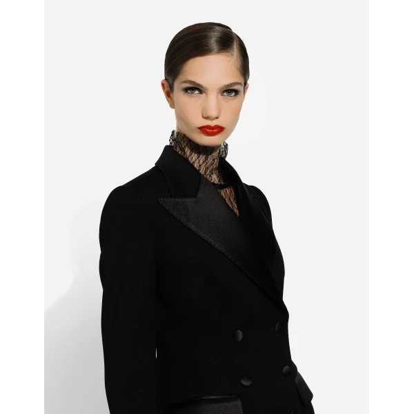 Dolce & Gabbana Double-breasted Dolce tuxedo jacket in double stretch wool, view 5