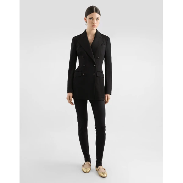 Dolce & Gabbana Double-breasted Milano rib jacket, view 2