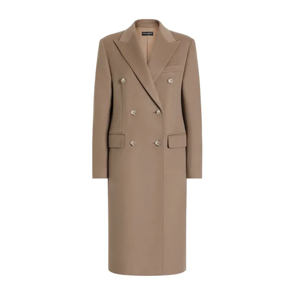 Double-breasted cashmere coat