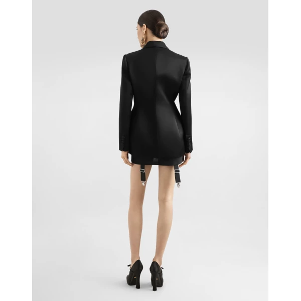 Dolce & Gabbana Double-breasted duchess jacket with conical cups, view 3