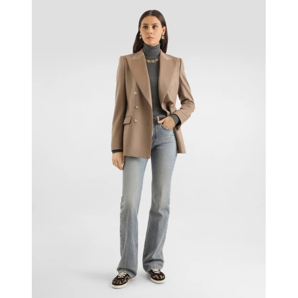 Dolce & Gabbana Double-breasted jacket in cashmere drap, view 2