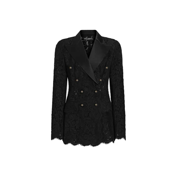 Dolce & Gabbana Double-breasted jacket in cordonetto lace
