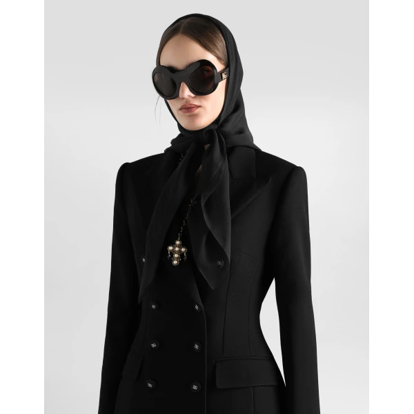 Dolce & Gabbana Double-breasted jacket in double wool crêpe, view 4