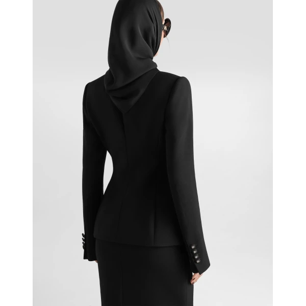 Dolce & Gabbana Double-breasted jacket in double wool crêpe, view 5