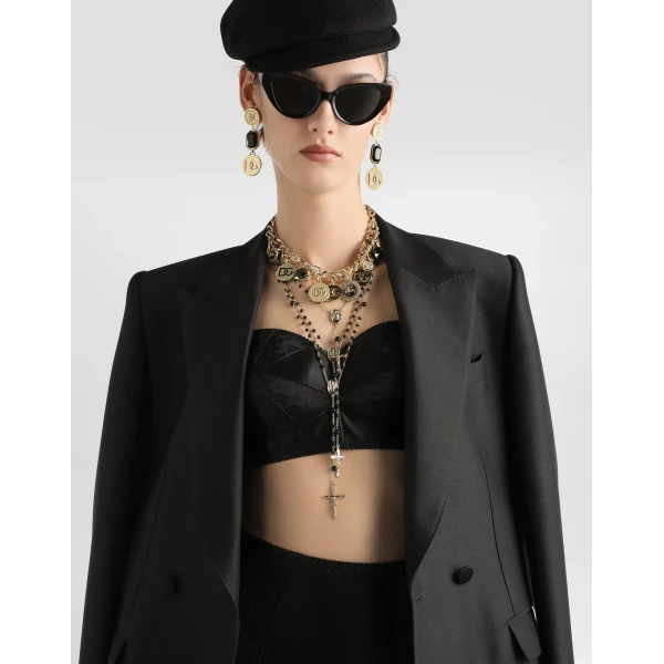 Dolce & Gabbana Double-breasted jacket in faille, view 4