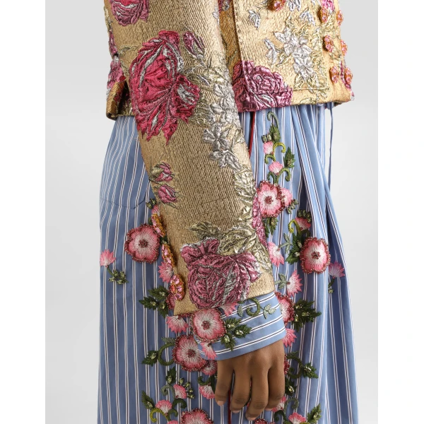Dolce & Gabbana Double-breasted jacket in floral jacquard, view 5