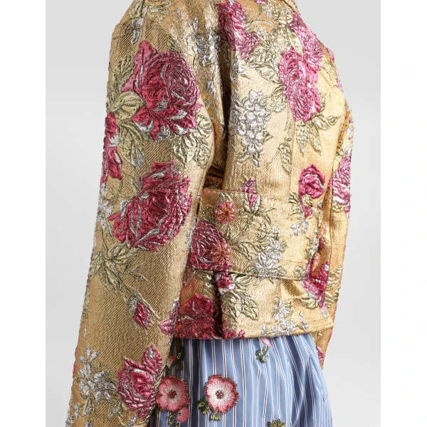Dolce & Gabbana Double-breasted jacket in floral jacquard, view 6