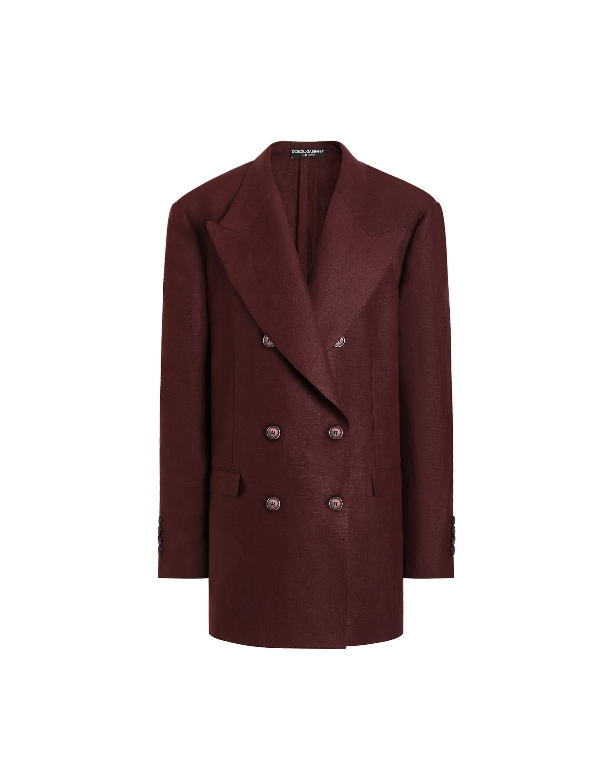 Dolce & Gabbana Double-breasted jacket in sartorial linen canvas