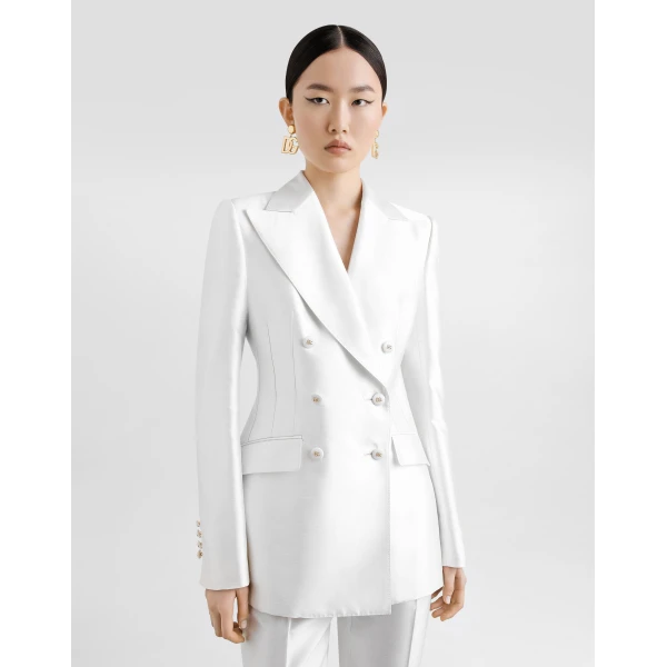 Dolce & Gabbana Double-breasted jacket in silk, view 4