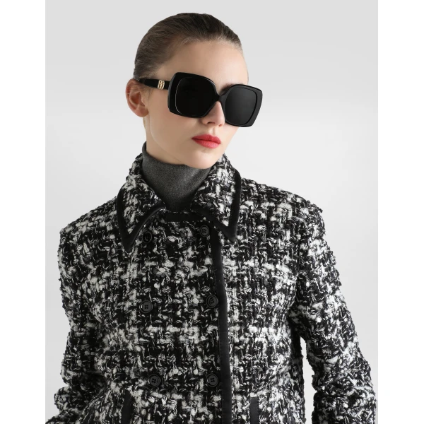 Dolce & Gabbana Double-breasted jacket in wool blend check, view 2