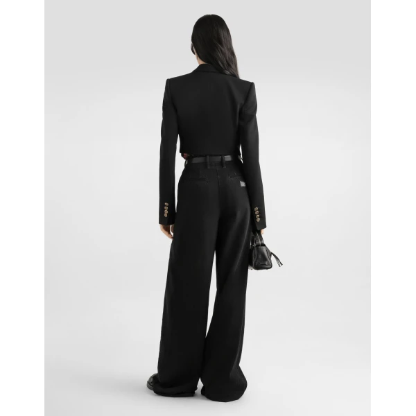 Dolce & Gabbana Double-breasted jacket in wool gabardine, view 3