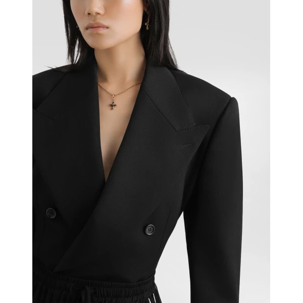 Dolce & Gabbana Double-breasted jacket in wool gabardine, view 5