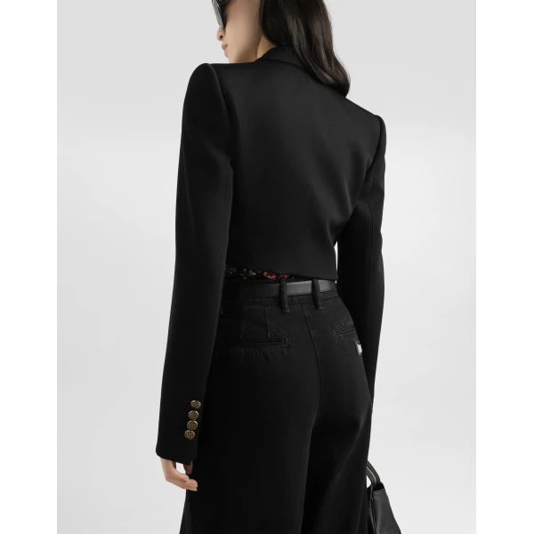 Dolce & Gabbana Double-breasted jacket in wool gabardine, view 5