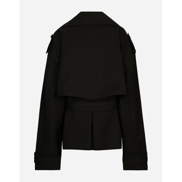 Dolce & Gabbana Double-breasted jacket with cotton belt, view 2