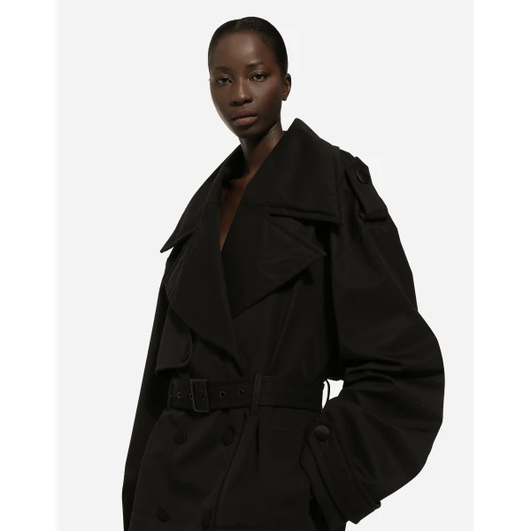 Dolce & Gabbana Double-breasted jacket with cotton belt, view 5