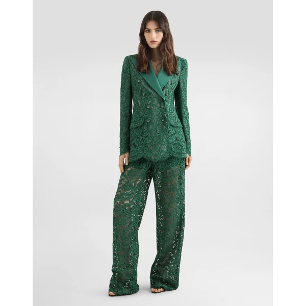 Dolce & Gabbana Double-breasted lace jacket, view 2