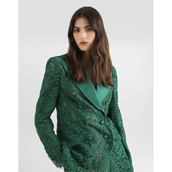 Dolce & Gabbana Double-breasted lace jacket, view 4