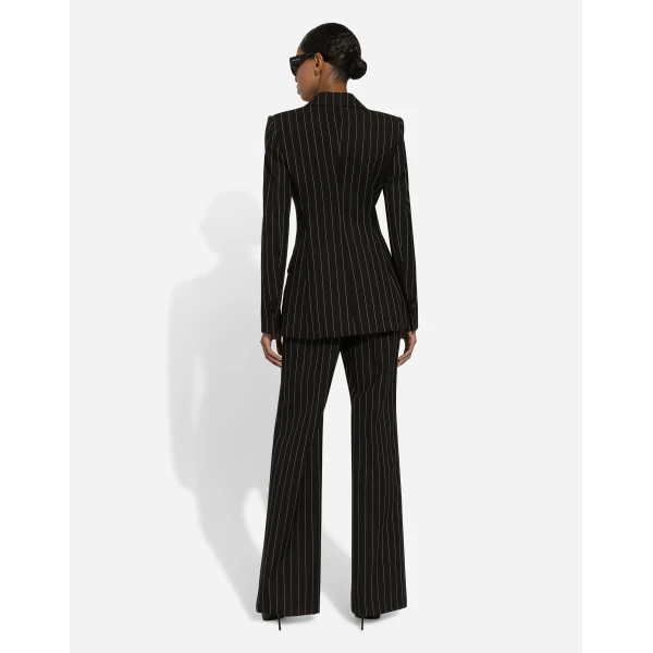 Dolce & Gabbana Double-breasted pinstripe wool Turlington jacket, view 3