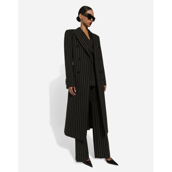 Dolce & Gabbana Double-breasted pinstripe wool Turlington jacket, view 5