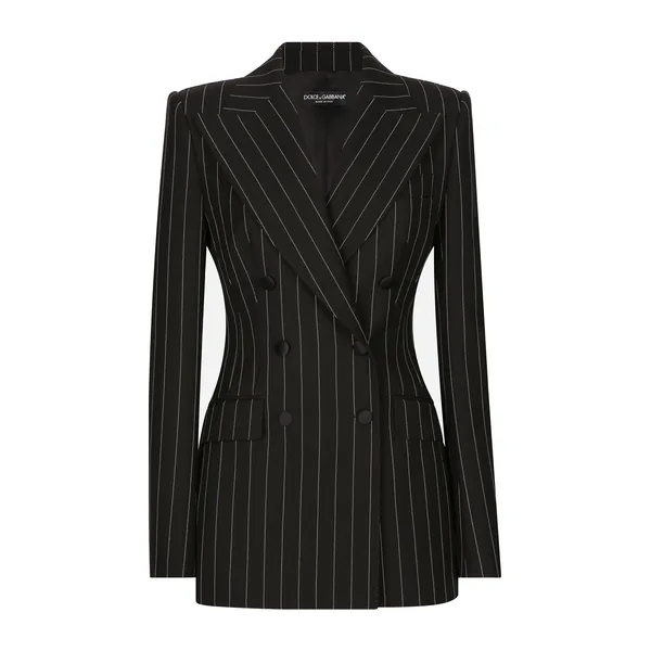 Dolce & Gabbana Double-breasted pinstripe wool Turlington jacket