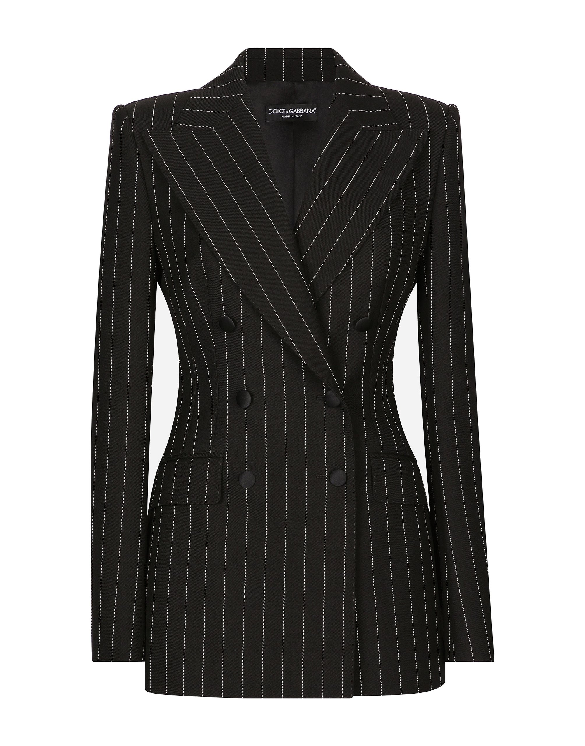 Dolce & Gabbana Double-breasted pinstripe wool Turlington jacket