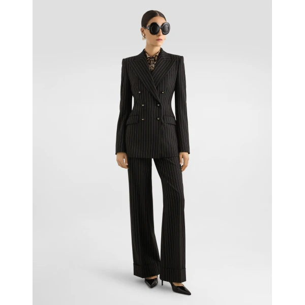 Dolce & Gabbana Double-breasted pinstripe wool jacket, view 2